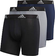 Small Black/Black Grey/Black Collegiate Navy/Black Мужские трусы-боксеры adidas Performance (3 шт. в упак