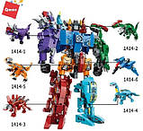 Конструктор Qman 1414 "Робот-трансформер + Динозаври 6в1" 533 деталі, фото 5