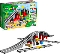 LEGO DUPLO Town Train Bridge and Tracks 10872 Набор строительных игрушек для детей дошкольного возраста,