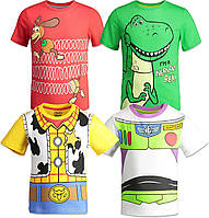 Комплект из 4 футболок для мальчиков Disney Pixar «История игрушек» Вуди Базз Лайтер Рекс Слинки Пёс 6