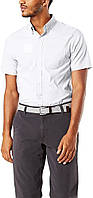 Standard Medium Paper White - Solid Мужская рубашка Dockers Classic Fit с коротким рукавом Signature Comf