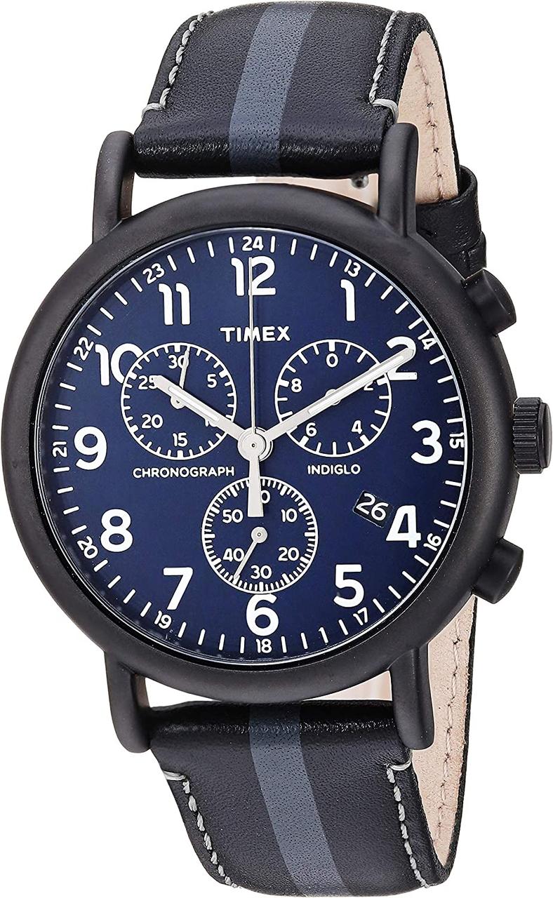 Black/Gray Stripe/Blue Годинник Timex Weekender Chronograph 40mm