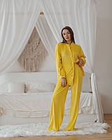Домашний костюм велюр 42-44 желтый (5014)
