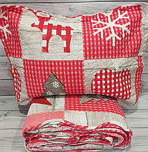 Полуторне покривало, новорічне, червоне з білим, Miss Bella, Туреччина