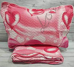 Полуторне покривало, рожеве з сердечками, Miss Bella, Туреччина