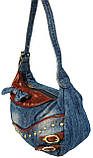 Жіноча джинсова сумка Fashion jeans bag Синій (Jeans8031 blue), фото 3