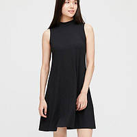 Платье Uniqlo MOCK NECK SLEEVELESS FLARE размер S черное (435660)