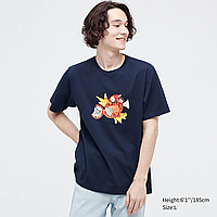 Футболка Uniqlo POKEMON UT розмір L темно синя (444546)