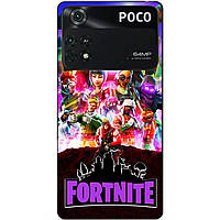 Силіконовий бампер чохол для Xiaomi Poco M4 Pro 4G з малюнком Fortnite