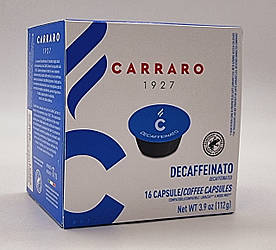 Кава в капсулах Carraro A Modo Mio Decaffeinato 16 шт. Італія