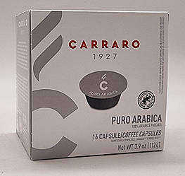 Кава в капсулах Carraro A Modo Mio Puro Arabica 16 шт. Італія