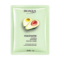 Тканинна маска для обличчя BIOAQUA Niacinome Hydrating Shea Mask з екстрактом авокадо і маслом ши 25 г