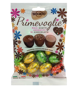 Шоколадні яйця Socado Primevaglie Maxi асорті, 130 г