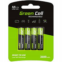 Акумуляторні батарейки Green Cell AA (R6) 2600 mAh 4шт.