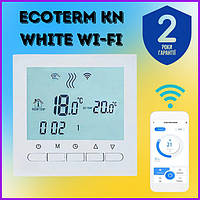 ТЕРМОРЕГУЛЯТОР ECOTERM KN WHITE WI-FI / Теплый пол / Программируемый / С Wi-Fi управлением /