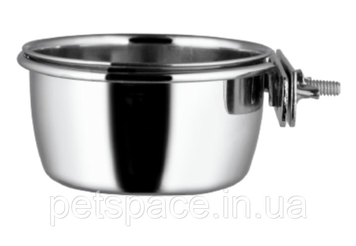 Миска для собак Modes (з нержавіючої сталі з кріпленням на гайках) 12.5см