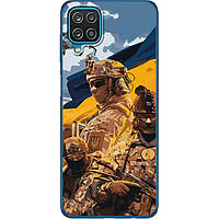 Чехол Силиконовый с Картинкой на Samsung Galaxy A12 (A125) (Патриотический, Воины ВСУ)