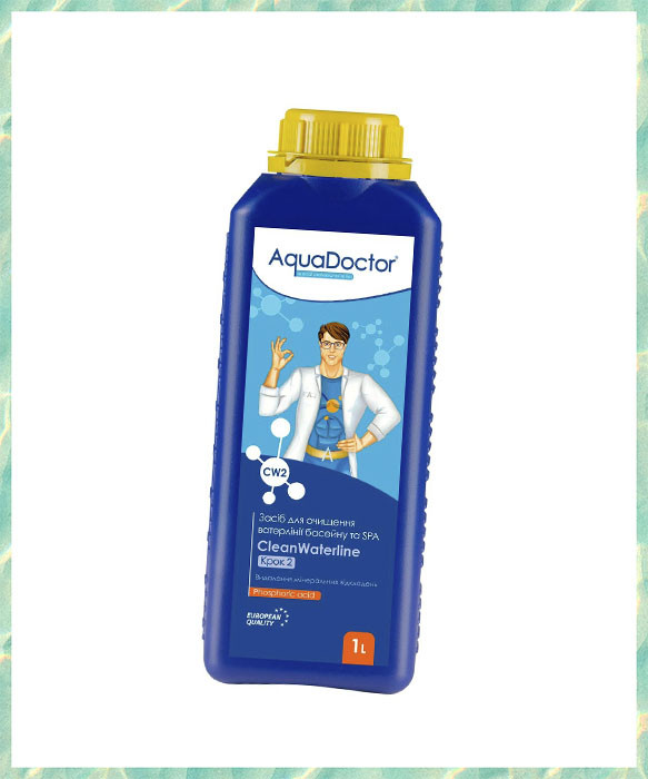 Засіб для чищення ватерлінії басейну та СПА AquaDoctor CW CleanWaterline Аквадоктор Крок 2, 1 л