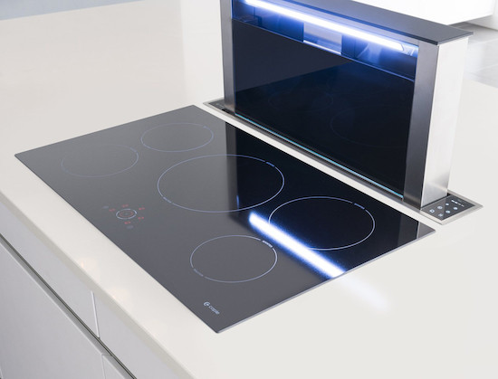 Витяжка вбудована в стільницю Smeg KDD90VXE