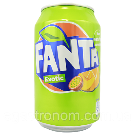 Напій газований екзотик Фанта Fanta exotic 330ml 24шт/ящ (Код: 00-00013476), фото 1