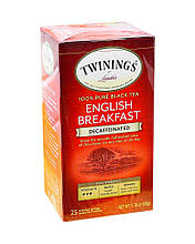 Чай чорний без кофеїну Twinings English Breakfast Decaffeinated у пакетиках, 50 г (25 шт.*2 г)