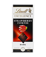 Шоколад чорний із полуницею Lindt Excellence Strawberry Intense Dark, 100 г