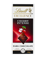 Шоколад чорний з вишнею Lindt Excellence Cherry Intense Dark, 100 г