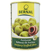 Оливки з анчоусами Бернал Bernal de anchoa ж/б 120/292g 15шт/ящ (Код: 00-00013555)