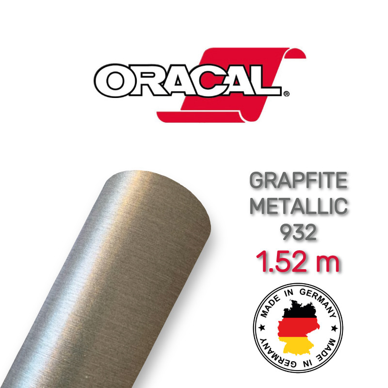 Oracal 975 Brushed Premium Structure Cast Grapfite Metallic 932 — Не полірований графітовий метал, фото 1