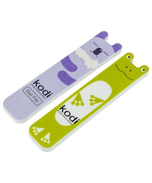 Дитячий набір для нігтів Kodi, пилка 180/220 "коала", полірувальник 400/300 "жабеня"