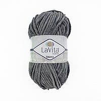 LaVita YARN VELUREX (Ярн Велюрекс) № 6019 темно-сірий (Пряжа велюрова, нитки плюшеві)