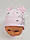 Дитячі польські демісезонні трикотажні шапки для дівчат, р.36-38 38-40, Ala Baby, фото 2