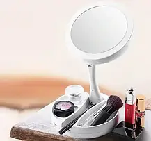 Дзеркало Mai Appearance G3 з LED-підсвіткоюb тримачем телефона, Дзеркало для макіяжу настільне з підсвіткою, фото 4