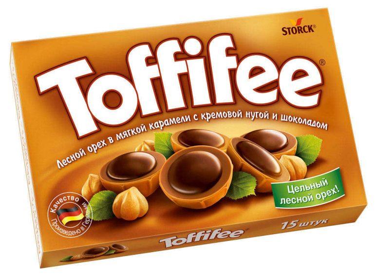 Конфеты Toffifee фундук в карамели с кремовой нугой и шоколадом Германия 125г - фото 1 - id-p1773715012