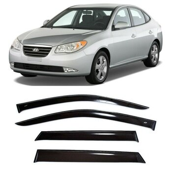 Дефлектори вікон вітровики для Hyundai Elantra (HD) 2006-2010 (скотч) ANV