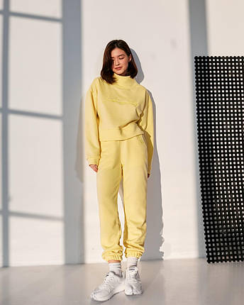 Жіночий костюм із джогерами (Розмір M) жовтий №222_0021, фото 1