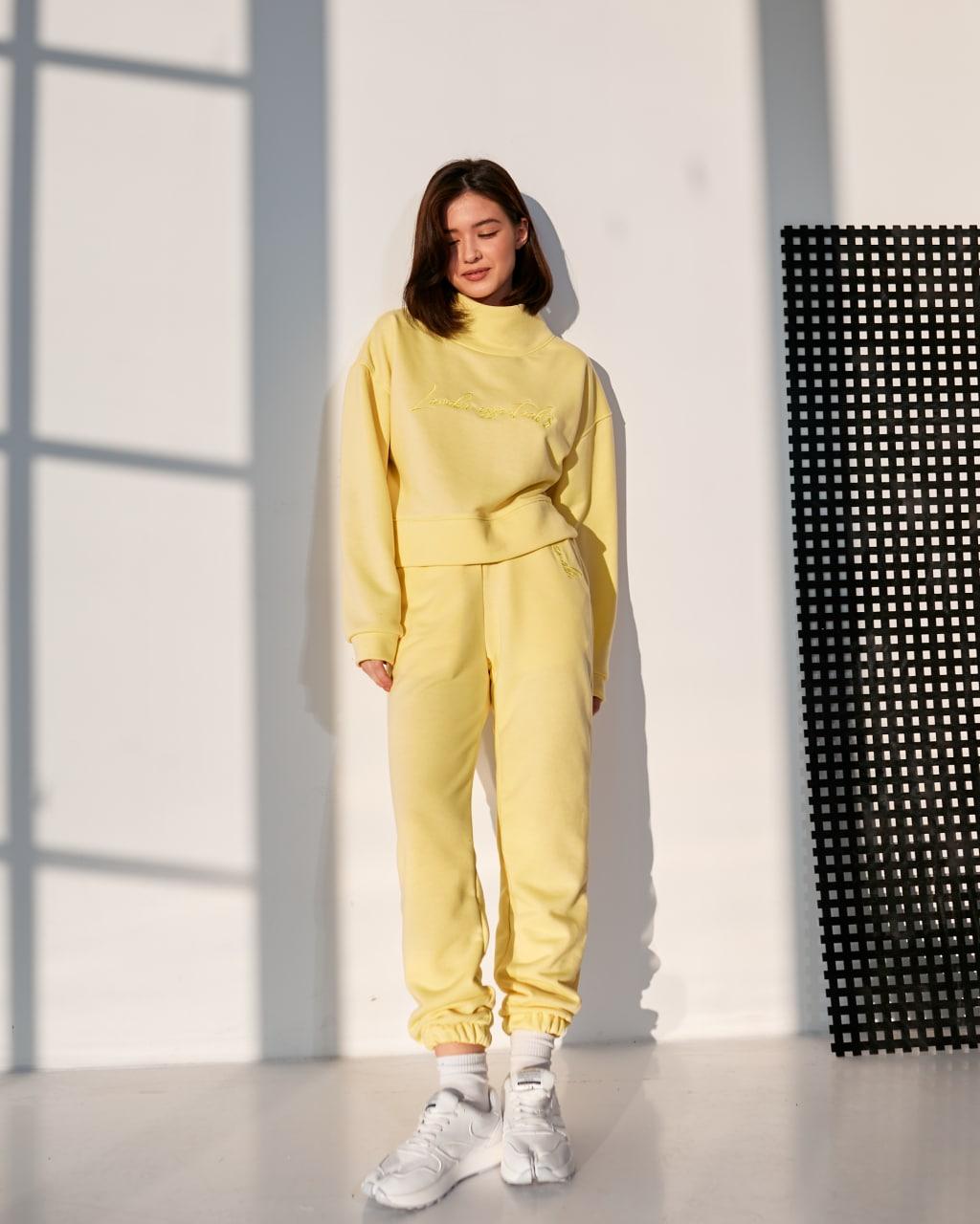 Жіночий костюм із джогерами (Розмір M) жовтий №222_0021