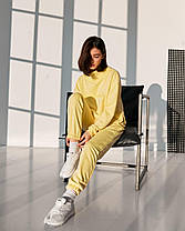 Жіночий костюм із джогерами (Розмір M) жовтий №222_0021, фото 5