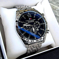 Чоловічий срібний наручний годинник Tommy Hilfiger / Томмі Хілфігер