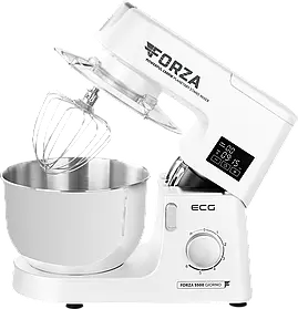 Кухонний комбайн — тістоміс 4 в 1 ECG FORZA 5500 Giorno Bianco — MegaLavka