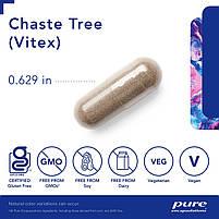Pure Encapsulations Chaste Tree / Вітекс підтримка репродуктивної системи 120 капсул BX617, фото 3