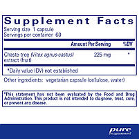 Вітекс підтримка репродуктивної системи/Chaste Tree (Vitex), Pure Encapsulations, 60 капсул BX166, фото 3