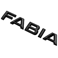 Шильдик логотип Шкода Fabia А5.черная металл