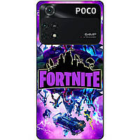 Силіконовий бампер чохол для Xiaomi Poco M4 Pro 4G з малюнком Fortnite Marvel