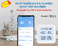 Tuya WIFI Датчик температуры и влажности Гигрометр Термометр Умный дом Подсветка Smart Life поддержка Alexa Go