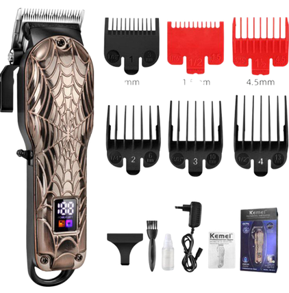 Машинка для стрижки волосся та бороди професійна акумуляторна бездротова Kemei KM-2616., фото 1