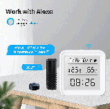 Tuya WIFI Датчик температури та вологості Гігрометр Термометр Розумний будинок Підсвічування Smart Life підтримка Alexa Google, фото 9