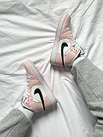 Кроссівки модні жіночі Nike Air Jordan 1 Retro Barely Rose. Кросси на кожен день Найк Аір Джордан 1., фото 5