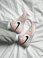 Кроссівки модні жіночі Nike Air Jordan 1 Retro Barely Rose. Кросси на кожен день Найк Аір Джордан 1., фото 9