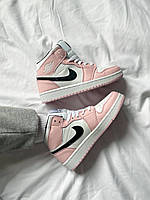 Кроссівки модні жіночі Nike Air Jordan 1 Retro Barely Rose. Кросси на кожен день Найк Аір Джордан 1., фото 11